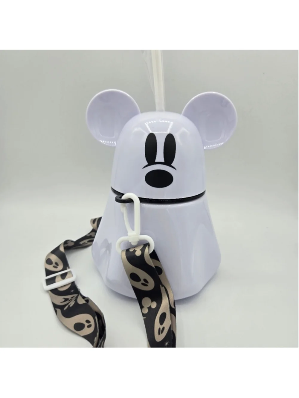 Disney Mickey Mouse Ghost Sipper Cup Figural Halloween Strap NWOT
